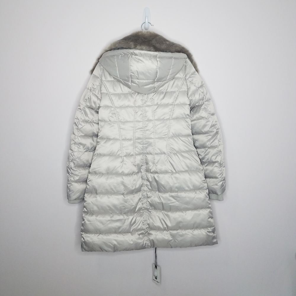 NWT Nine West hooded puffer coat gray Small - Picture 5 of 16